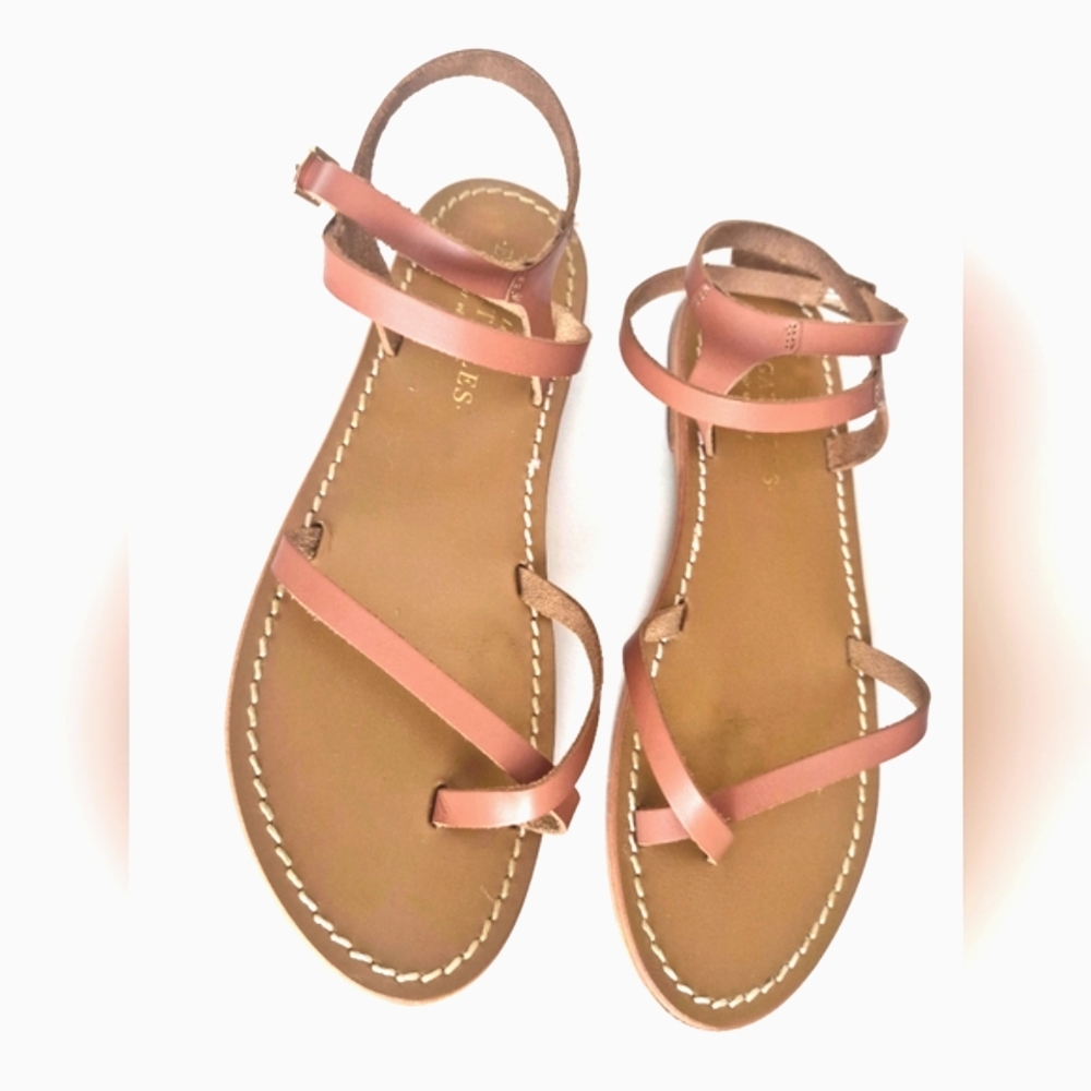 Tan Leather Strappy Sandals